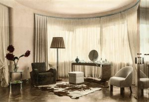 Sala de estar na residência do arquiteto, na Rua Ceará (1936-37) 