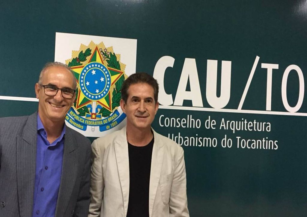 Silenio Camargo, presidente do CAU/TO, e Luis Hildebrando Paz, vice-presidente