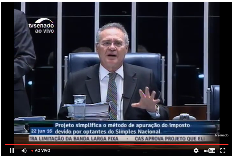 Presidente do Senado, Renan Calheiros (PMDB-AL)
